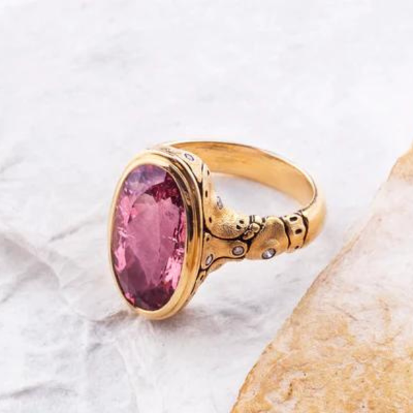 pink tourmaline ring