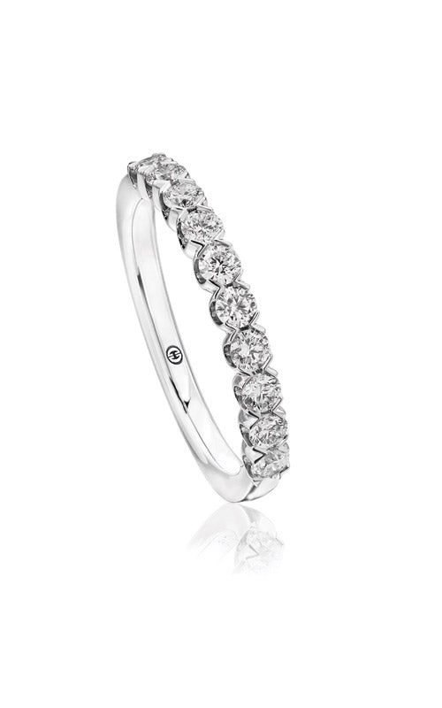 0.54Ct Diamond Partway Band in 14k White Gold, Size 6.5