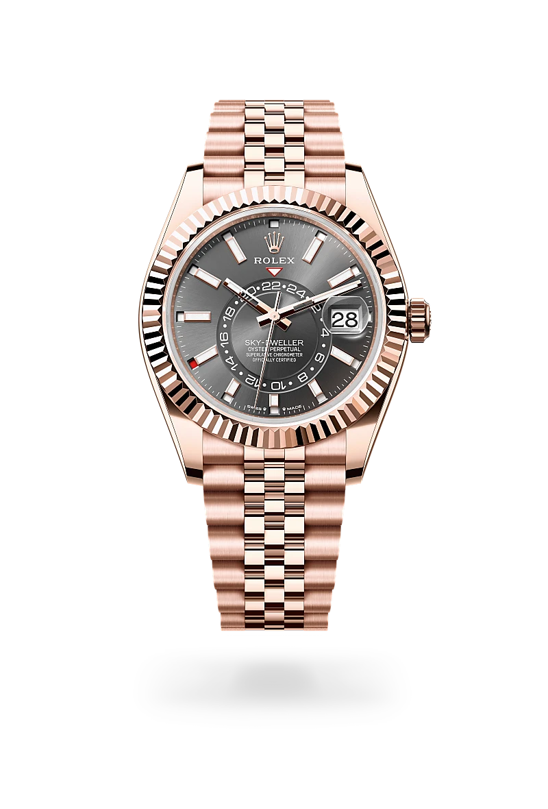 rolex Sky-Dweller in 18 kt Everose gold, M336935-0008 - Sylvan's Jewelers