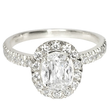 L'Amour Crisscut Oval Diamond Engagement Ring
