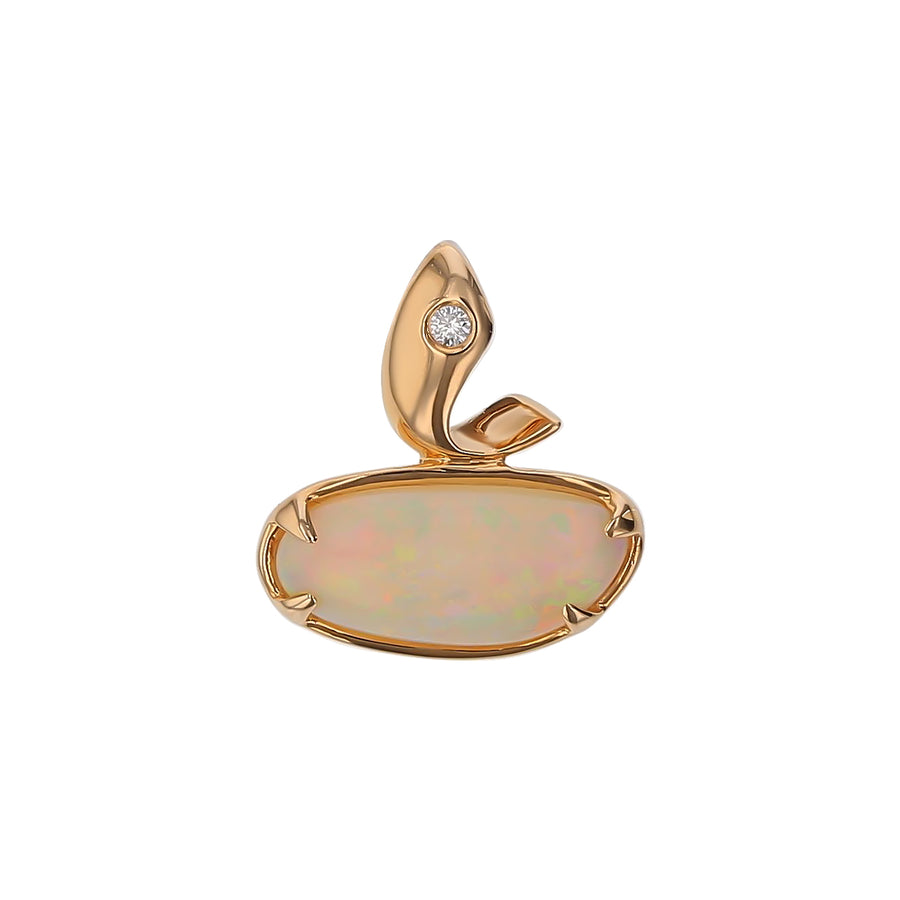 Opal and Diamond Pendant only in 14K Yellow Gold