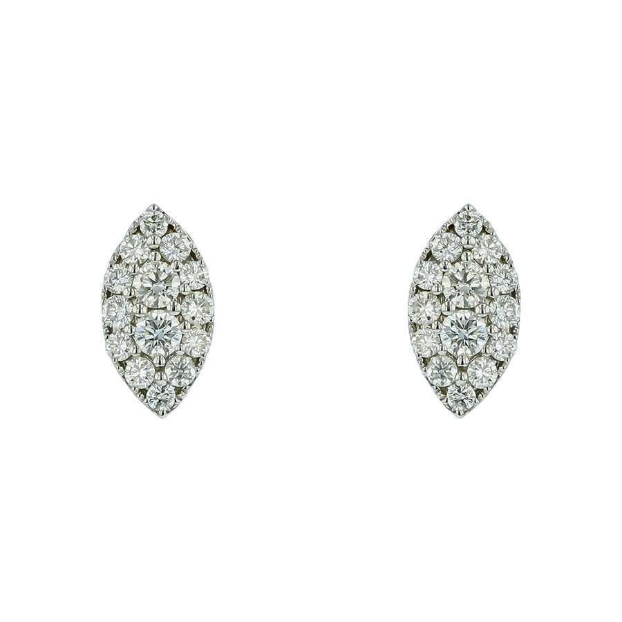 1.20ct Diamond Stud Earrings in 14K White Gold