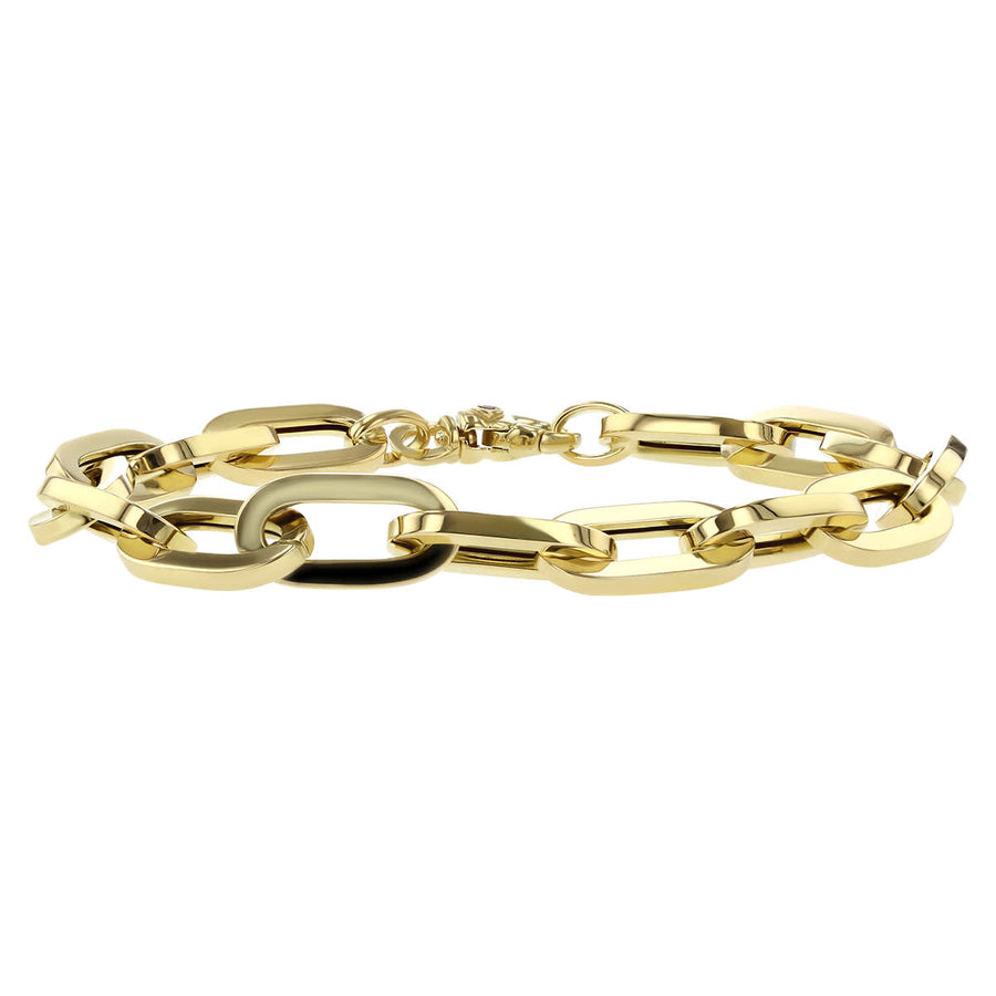 Designer Gold Link Bracelet in 18K Yellow Gold