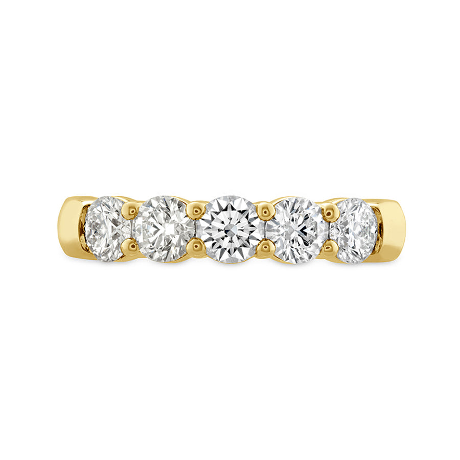 Signature Diamond 5-Stone Band in 18K Yellow Gold, Size 6