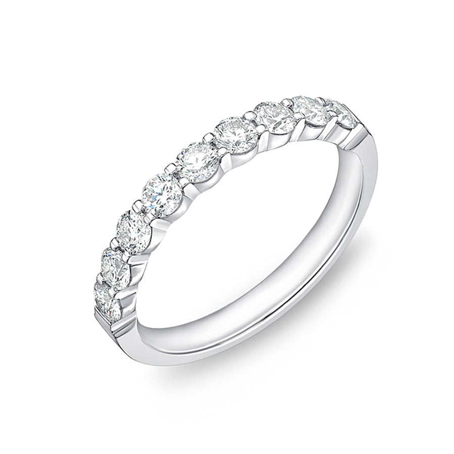 Diamond Petite Prong Band in Platinum