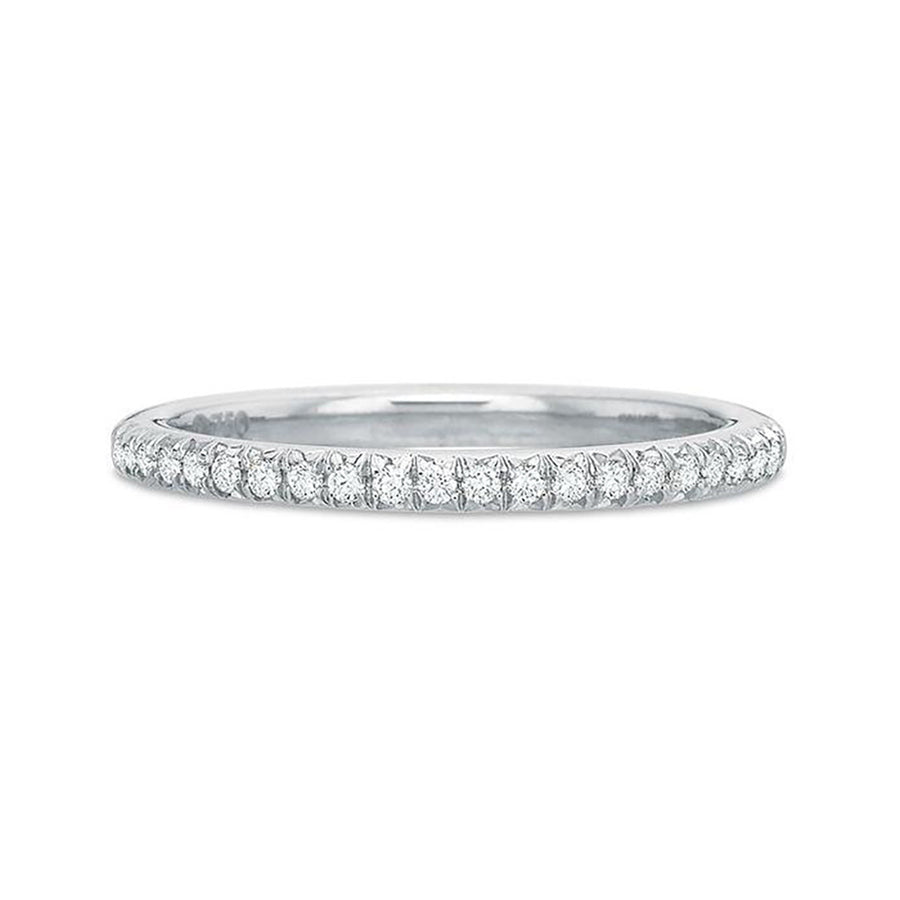 Platinum French Cut Diamond Wedding Band
