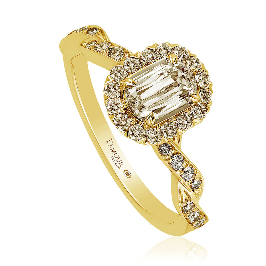 L'Amour Crisscut Diamond Engagement Ring