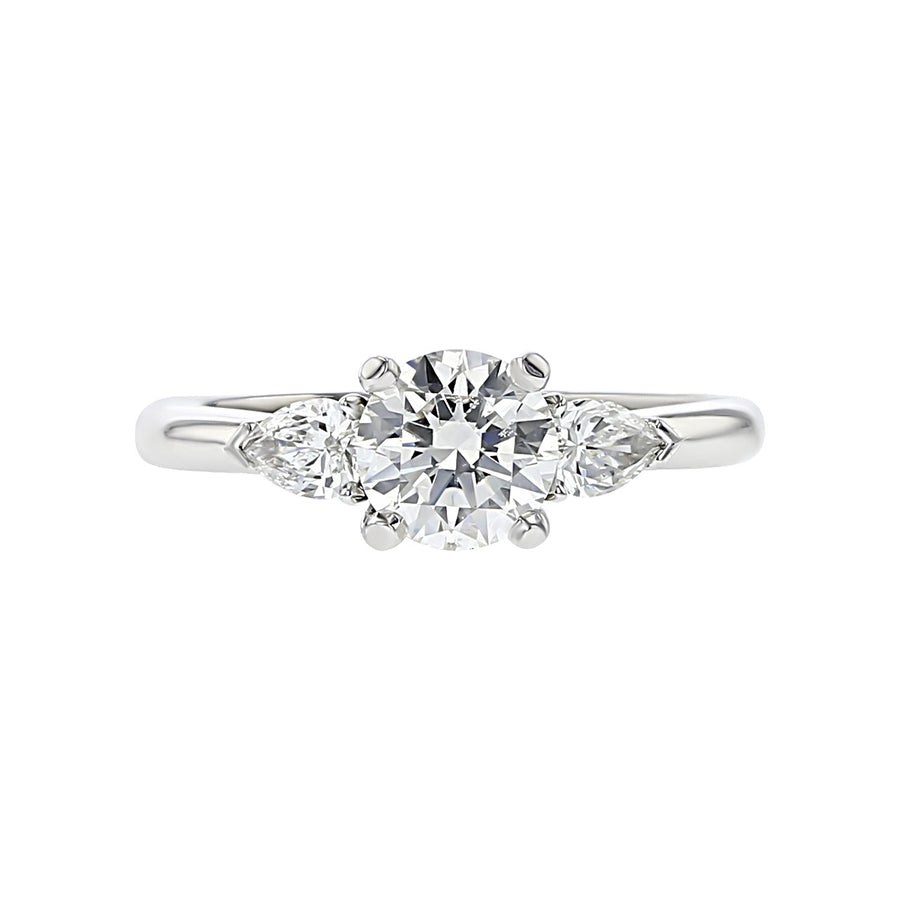 Platinum Diamond 3 Stone Engagement Ring Setting