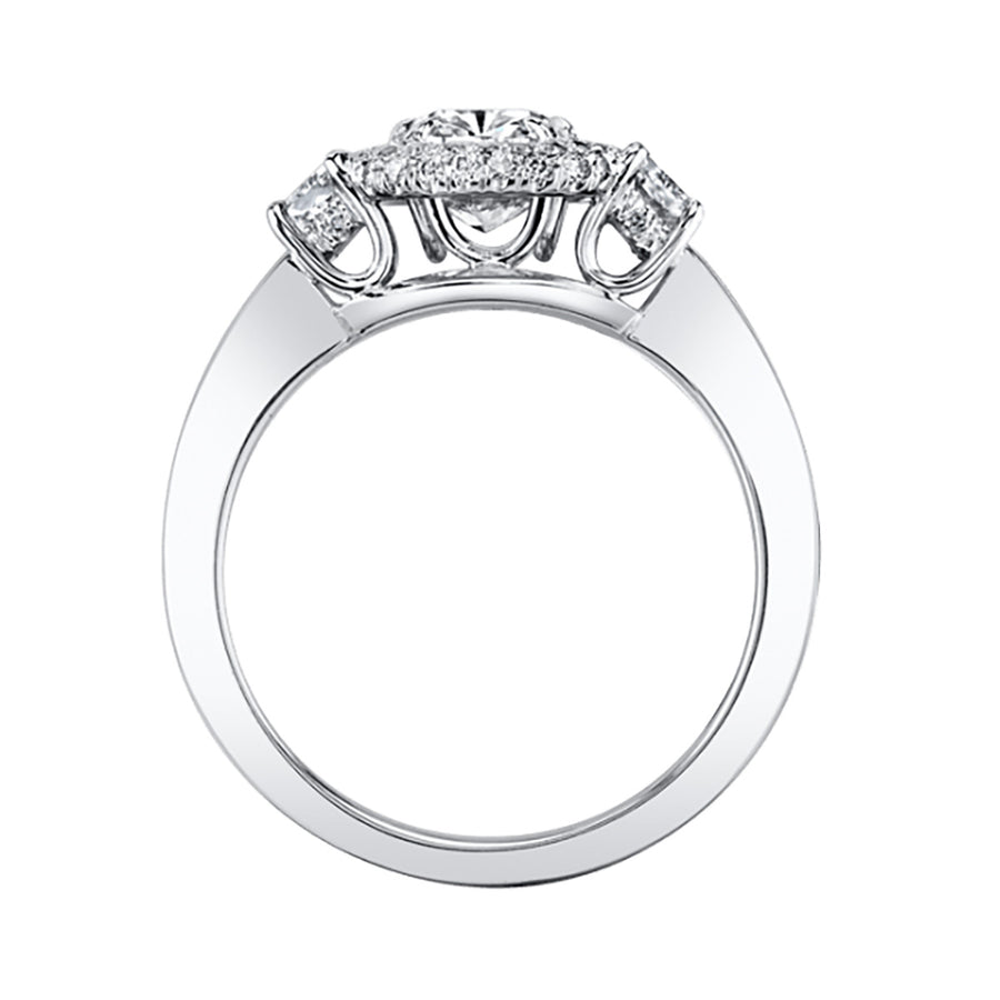 Kotlar Cushion Diamond 3-Stone Engagement Ring