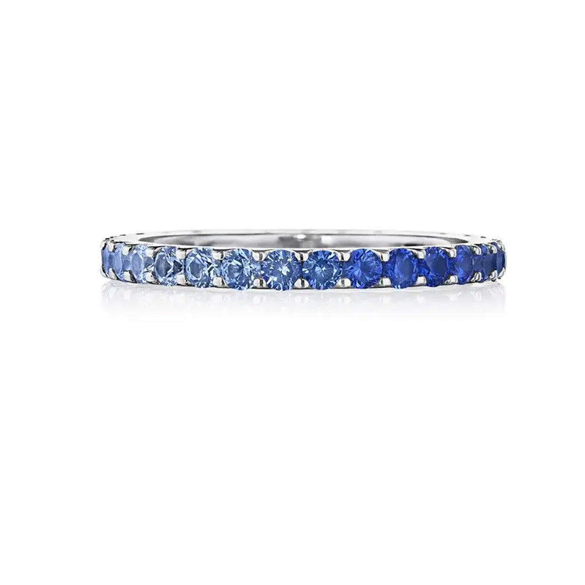 Thin deals sapphire band