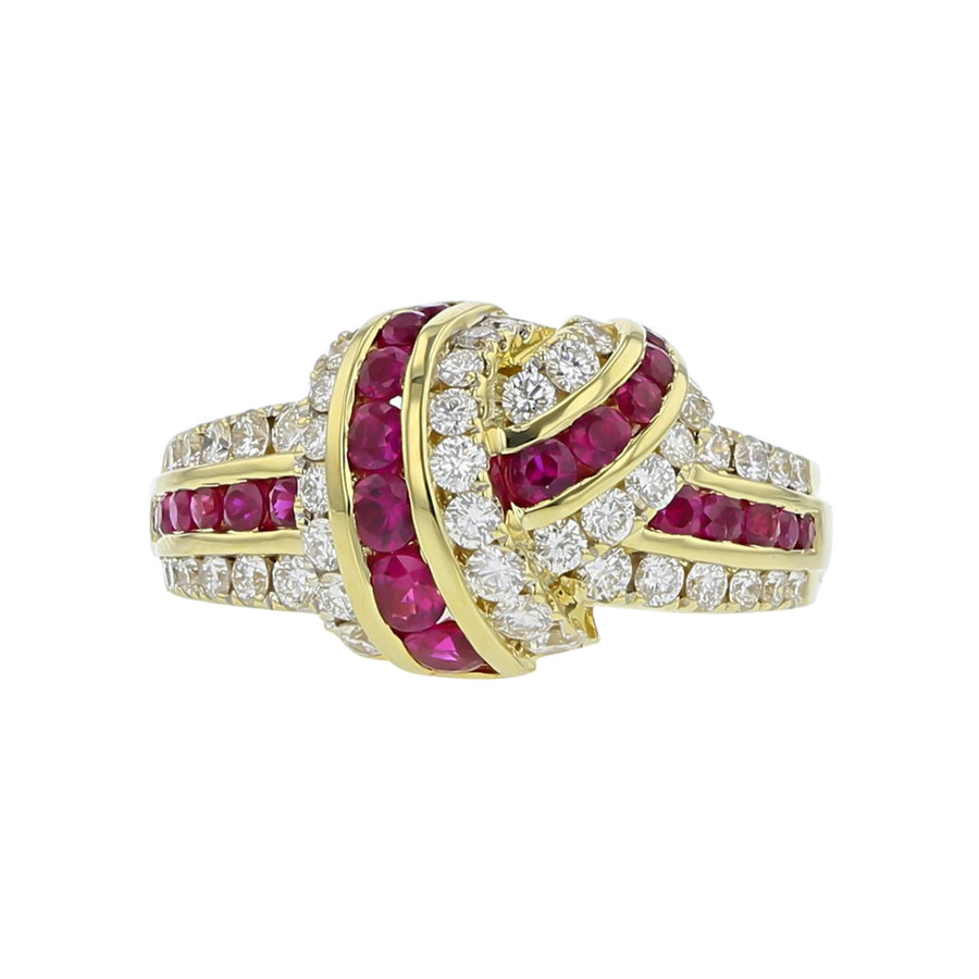 Diamond Crossover Ring