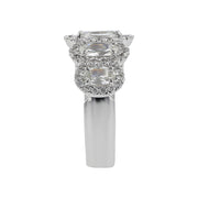 L'Amour Crisscut Diamond Halo Band Ring