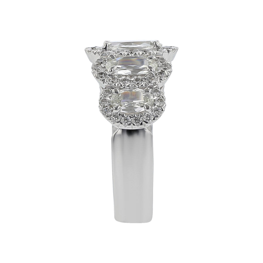 L'Amour Crisscut Diamond Halo Band Ring
