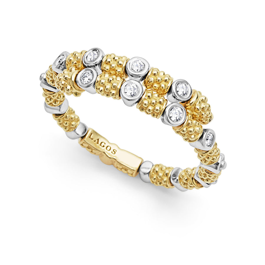 Superfine Diamond Bypass Ring