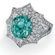 Platinum Paraiba Tourmaline Diamond Ring