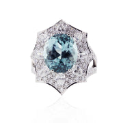 Platinum Paraiba Tourmaline Diamond Ring