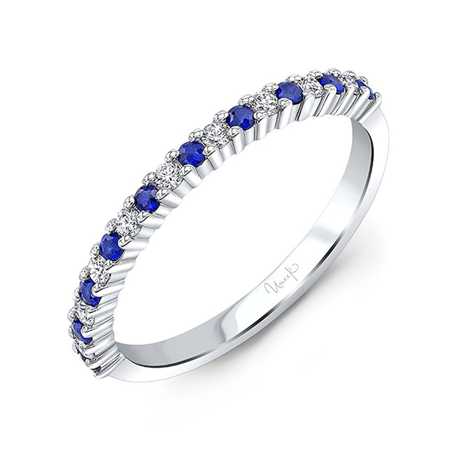 Blue Sapphire Fashion Ring in 14K White Gold