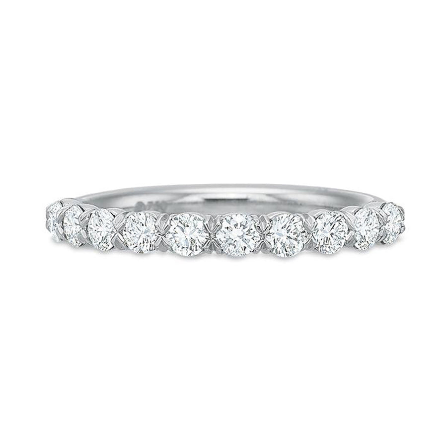 Flush Fit Diamond Partway Wedding Band