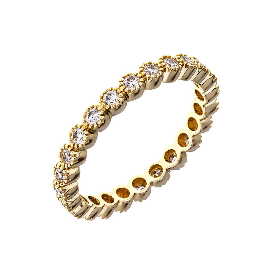 Bezel White Diamond Band