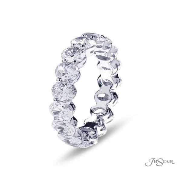 Platinum Emerald-cut Diamond Eternity Band