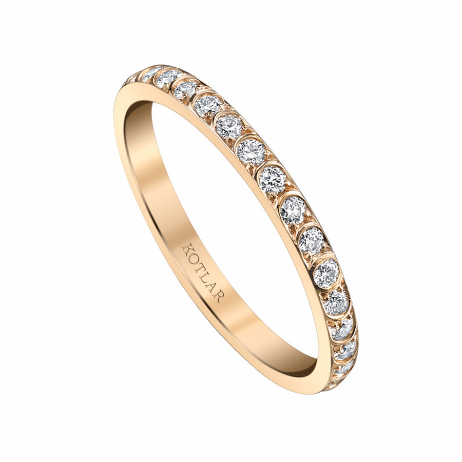 Scallop Artisan Pave Diamond Eternity Band