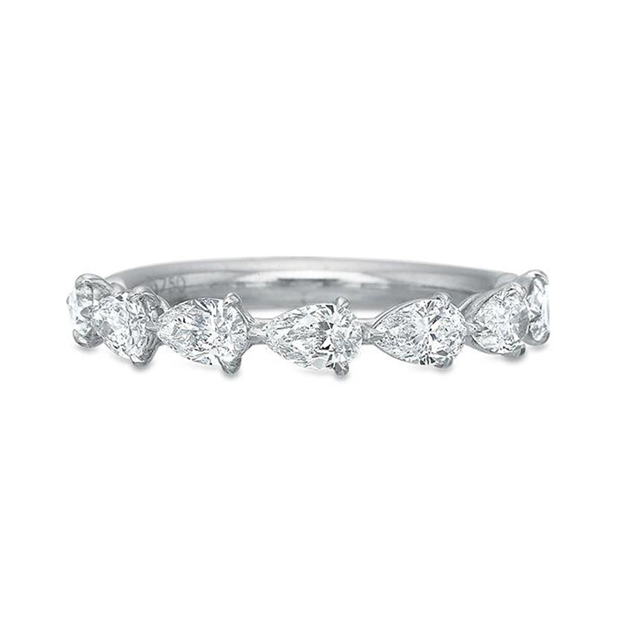 Platinum East-West Diamond Wedding Band
