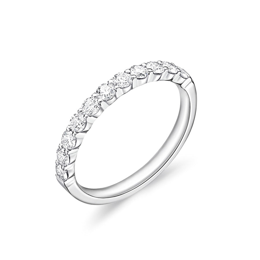 Petite Prong 11-Stone Diamond Band in Platinum, Size 6.5