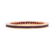 The Channel Band with Black Diamond in Rose Gold