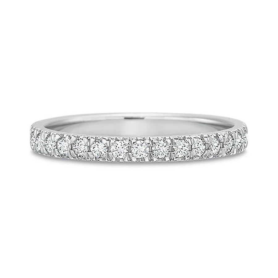 New Aire Diamond Eternity Band in 18K White Gold