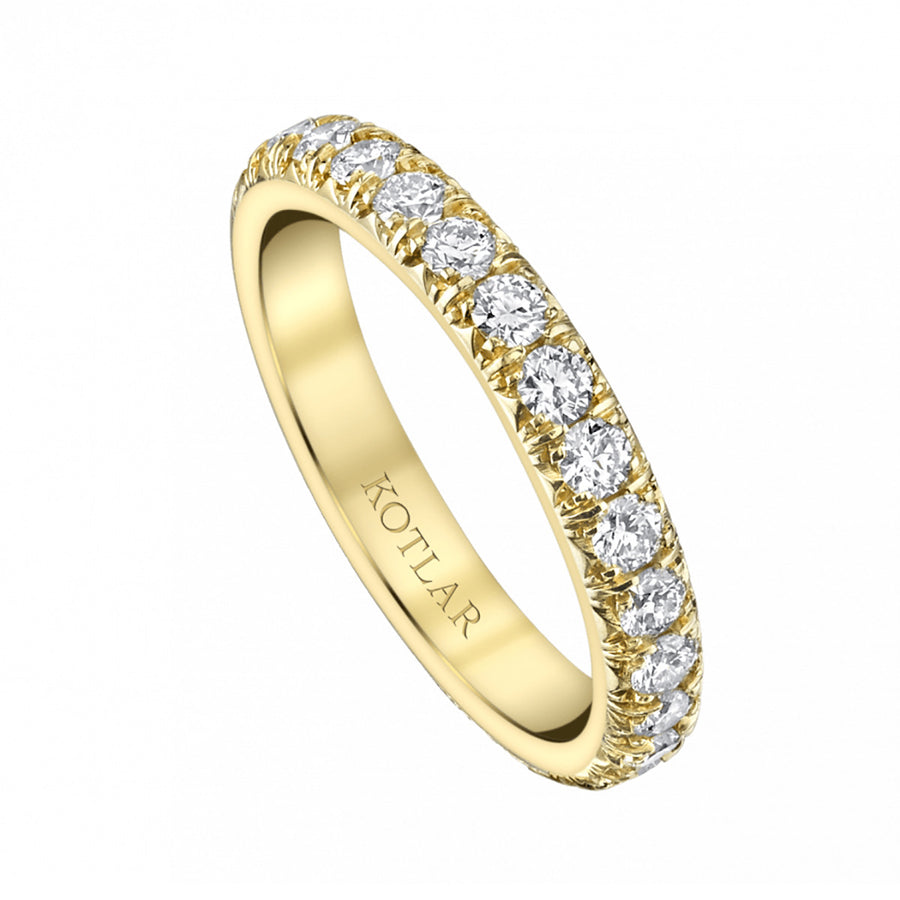 French Cut Artisan Pave Diamond Band