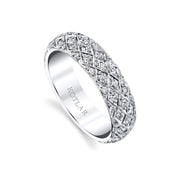 Criss Cross Artisan Pave Diamond Eternity Band