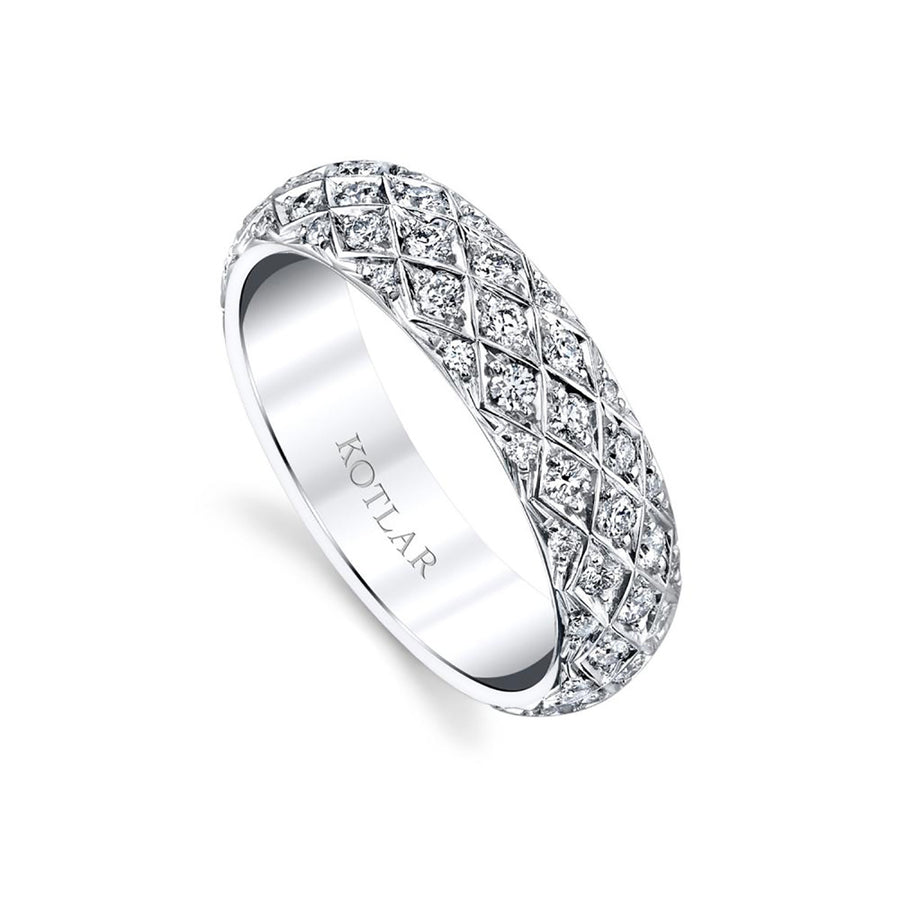 Criss Cross Artisan Pave Diamond Eternity Band