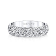 Criss Cross Artisan Pave Diamond Eternity Band