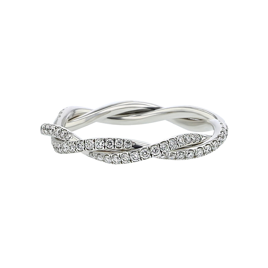 Diamond Twist Eternity Band