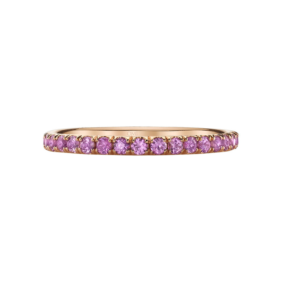Pink Sapphire Eternity Band