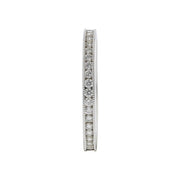 Milgrain Edge Diamond Eternity Band in 18K White Gold