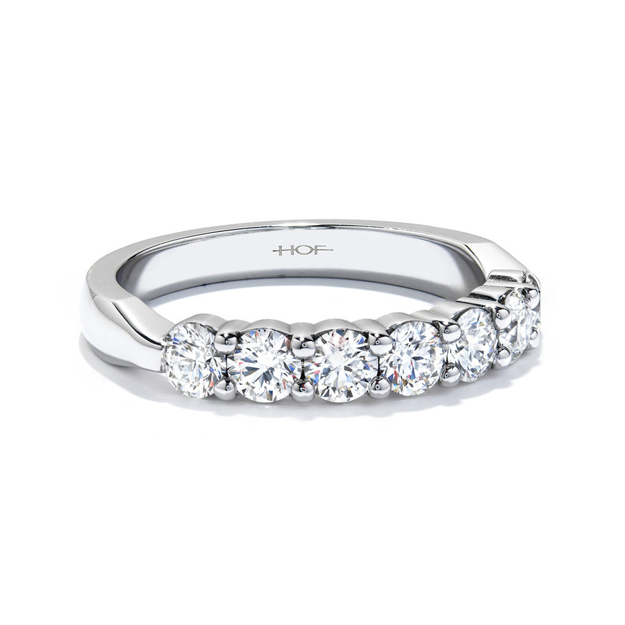 Hearts On Fire Diamond 7-Stone Band in 18K White Gold, Size 6.5