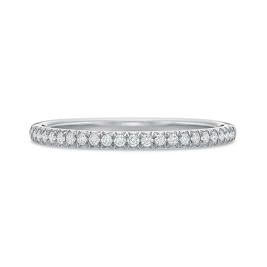 New Aire Diamond Eternity Band in 18K White Gold