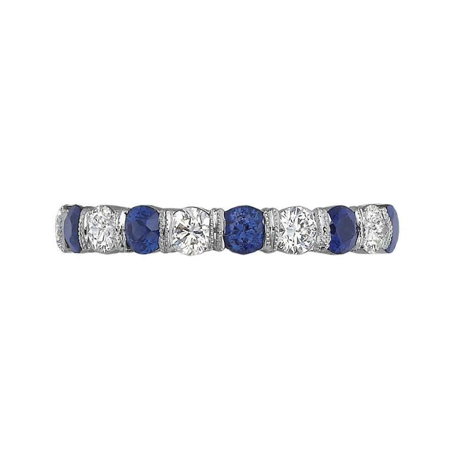 Sapphire and Diamond Eternity Band