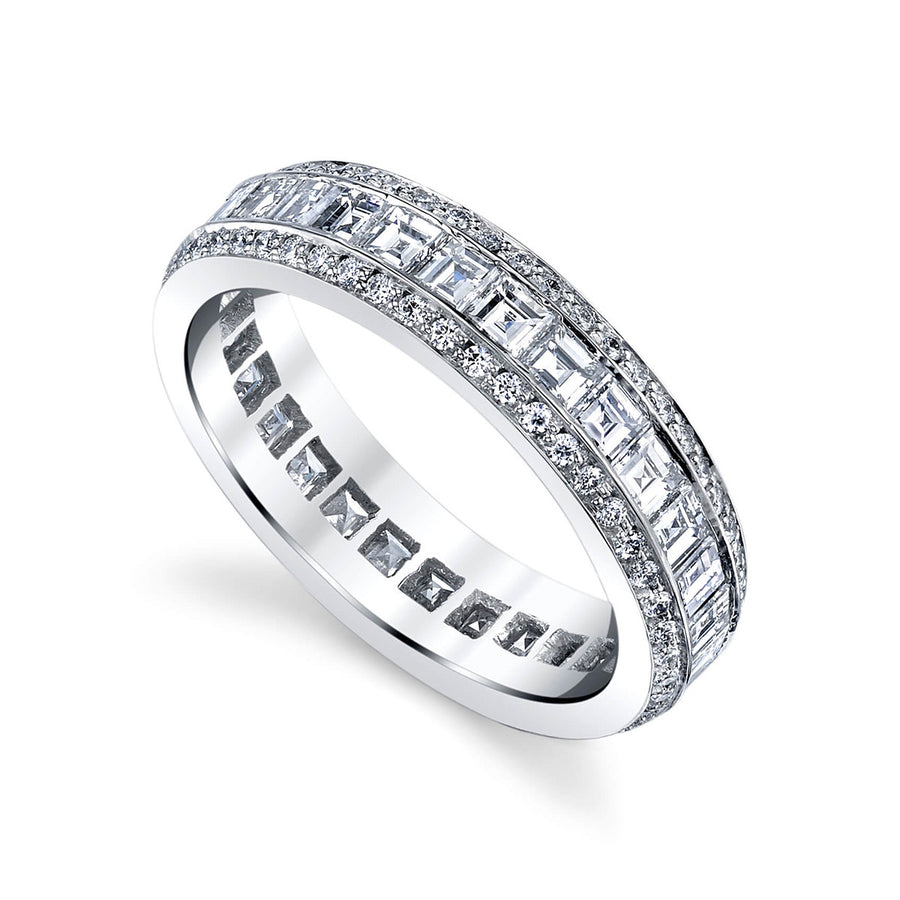 Art Deco Channel Set Eternity Band