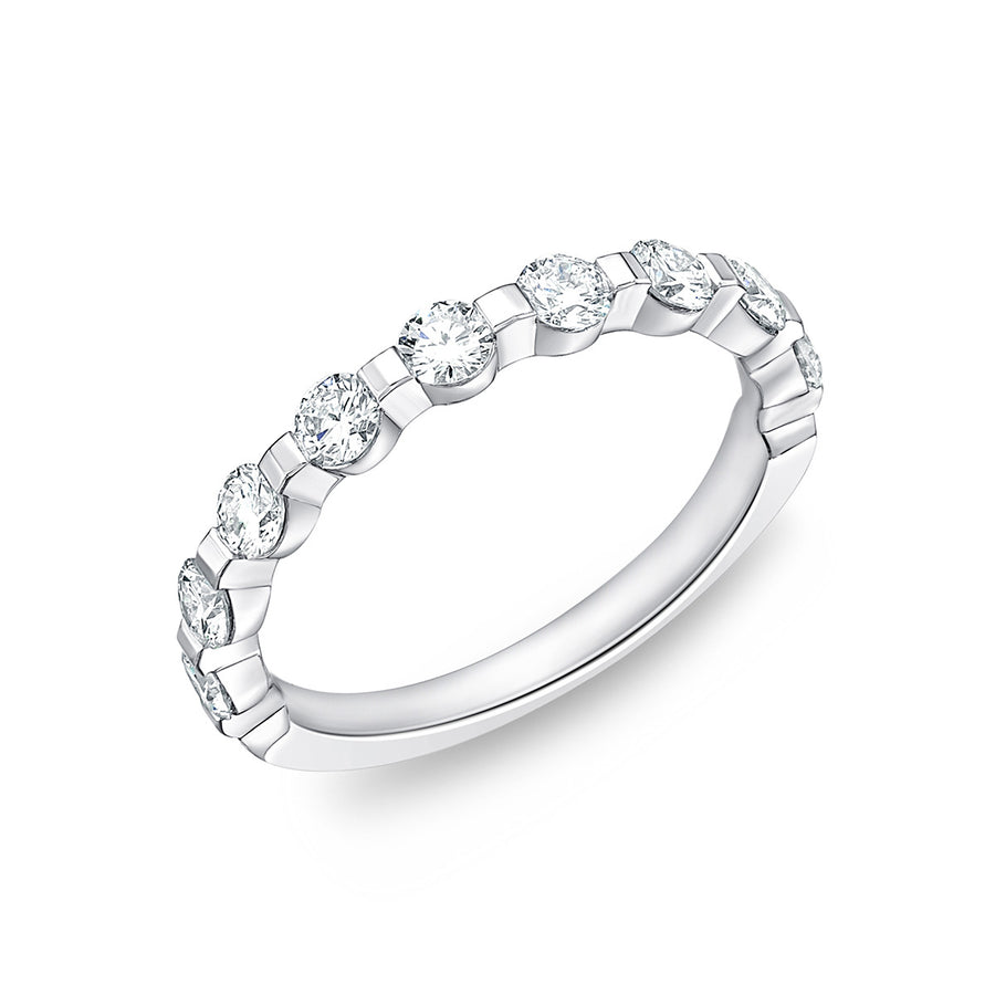 Platinum Precious Prong 9-Stone Wedding Band