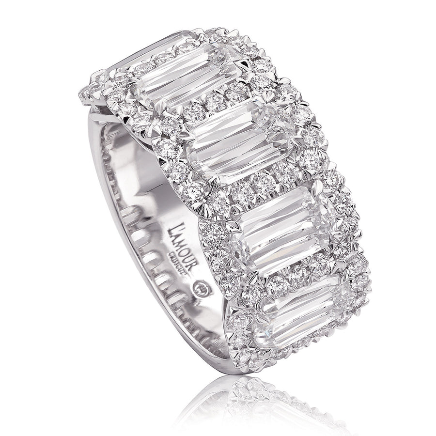 L'Amour Crisscut Diamond Anniversary Band