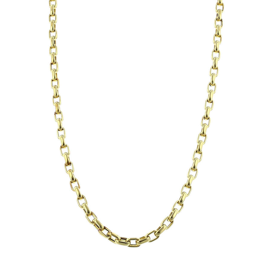 18K Fine Gauge Square Link Chain Necklace