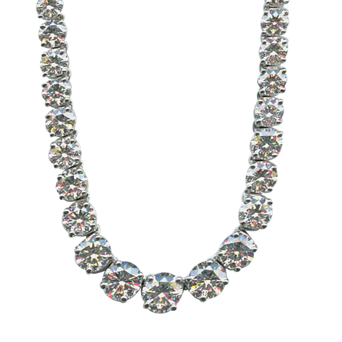 Platinum diamond riviera necklace Clearance