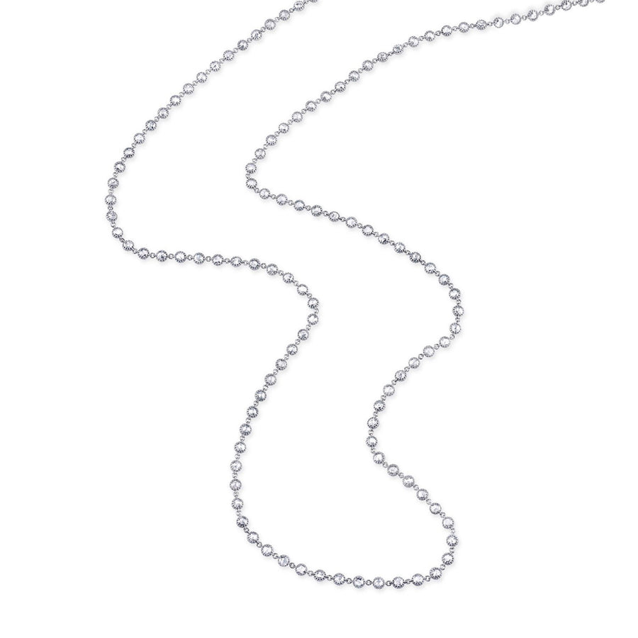 Double Sided Rose-cut and Micropave Diamond Necklace