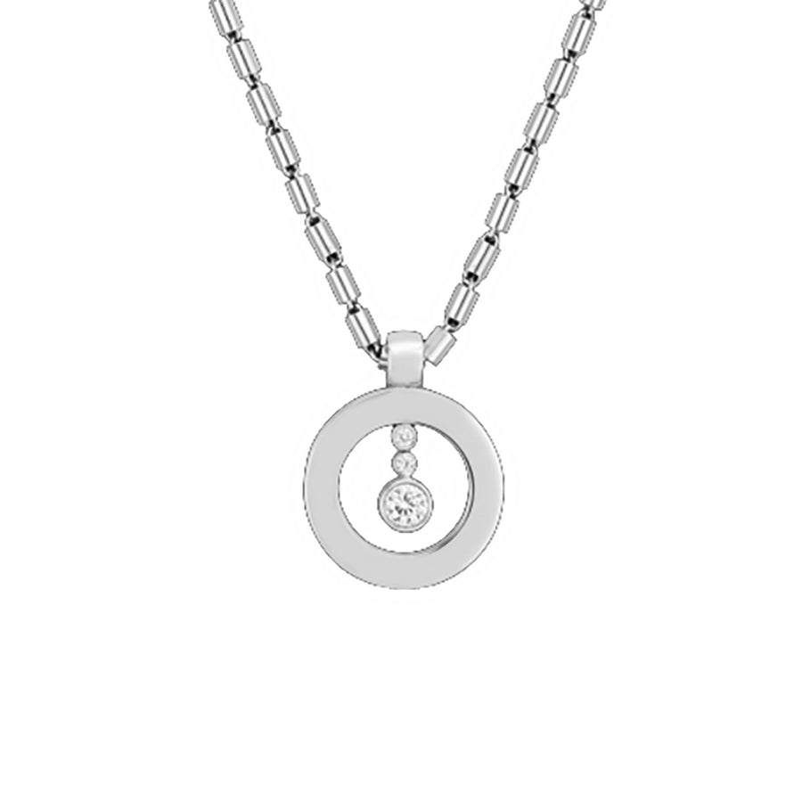 18K White Gold Shiny Cento Baby O Pendant
