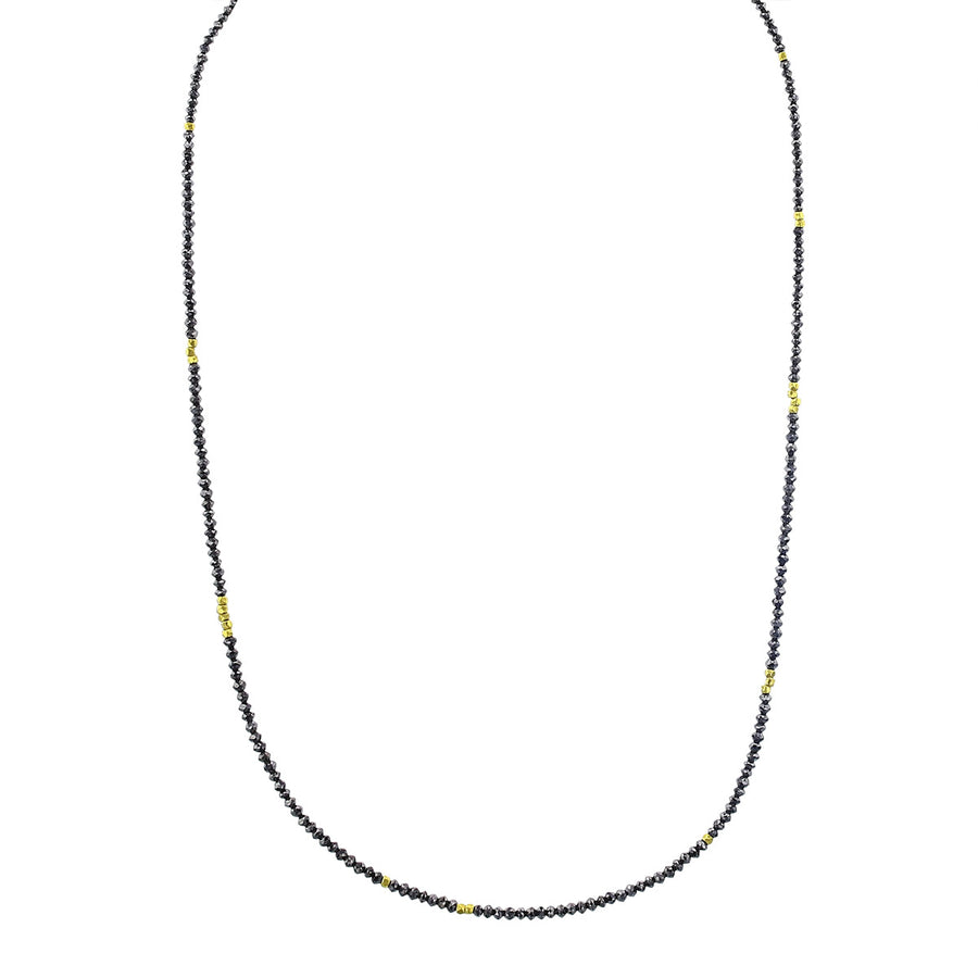 The Noir Black Diamond and Gold Bead Necklace