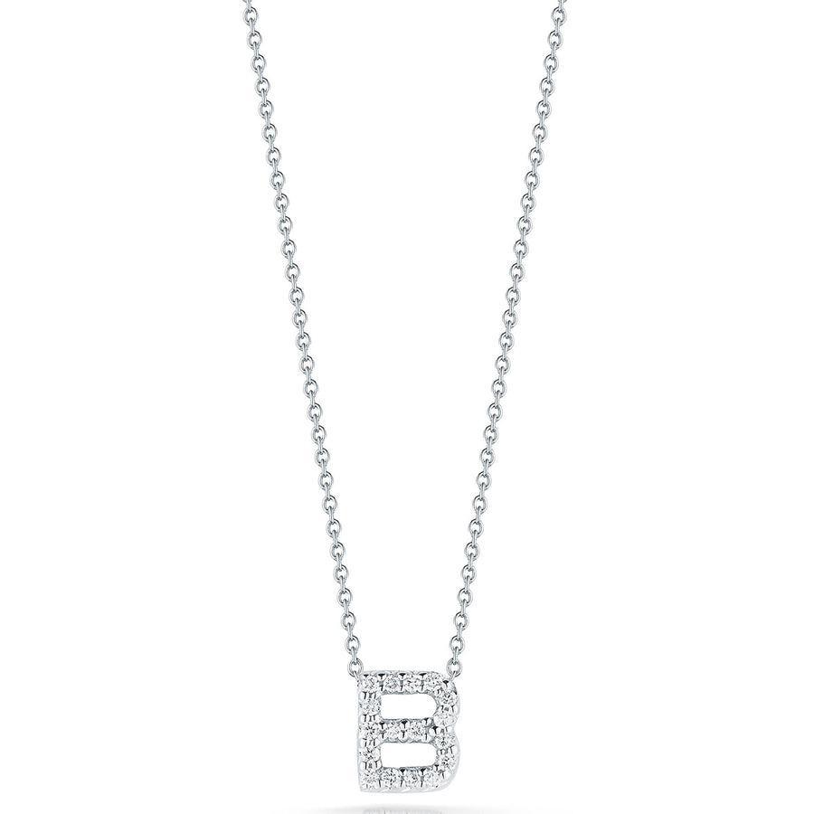 Love Letter B Pendant with Diamonds