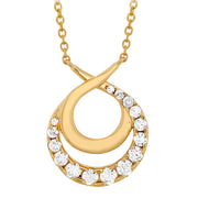 Diamond Double Circle Necklace