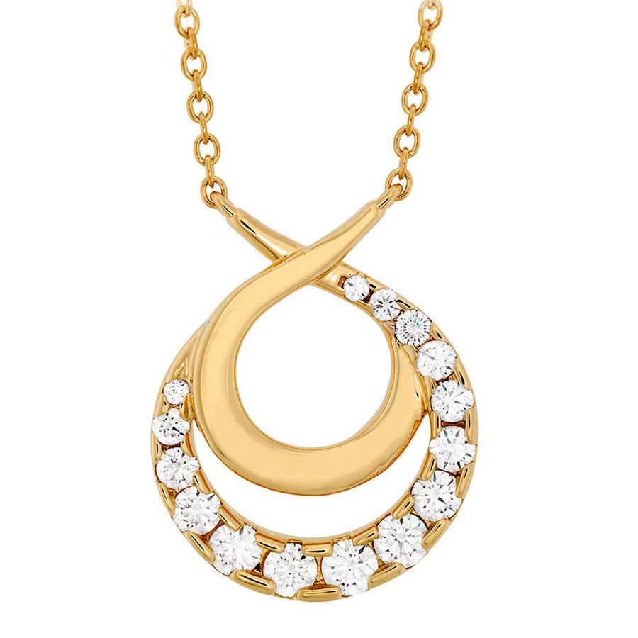 Diamond Double Circle Necklace